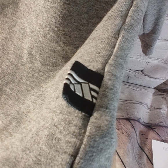 Adidas 3 Stripes Vintage 90's Long Sleeve Medium Gray Sweatshirt - Picture 10 of 12